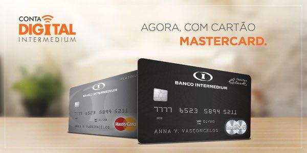 Conta Digital Intermedium tem cartão MasterCard sem 